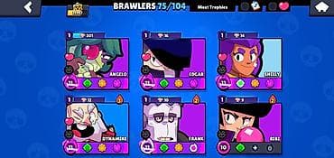 Brawl Stars oyun hesabı - Trophies: 25,967 - Prestige: 6 - Toplanmış