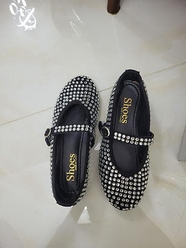 Женская обувь: Qadın baletka ayaqqabıları – daşlı, bantlı model heç geyinilmeyib - — 1