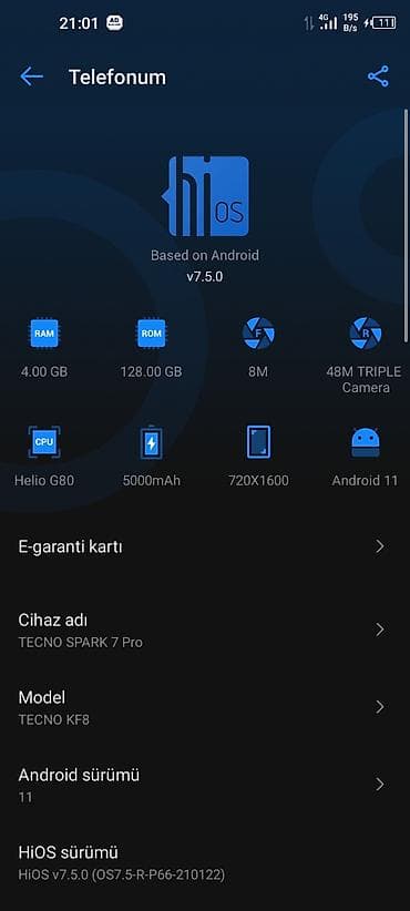 playstation 3 diskləri: Tecno Spark 7 Pro, 128 GB, rəng - Boz — 4