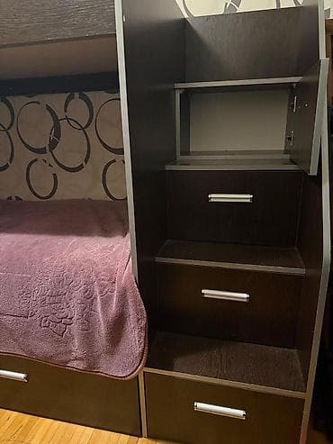 bide: Oğlan və qız üçün, İşlənmiş, Çarpayı, Matras ilə, Siyirməli, Laminat — 3