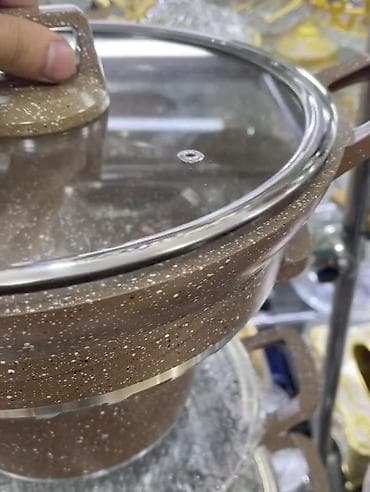 Посуда для готовки: Кастрюля, цвет - Коричневый, Гранит, Германия — 1