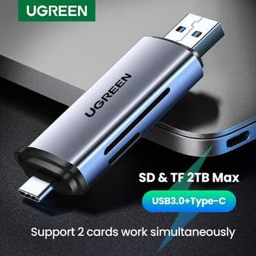 diz üstü kompüter: 100 faiz Orijinal! Keyfiyyətli! UGREEN USB 3.0 kart oxuyucu(Card — 5