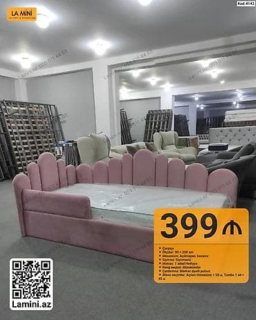 usag maneji: Məhsul: Uşaq/yeniyetmə üçün yumşaq başlıqlı çarpayı - Ölçü: 90 × 200 — 2