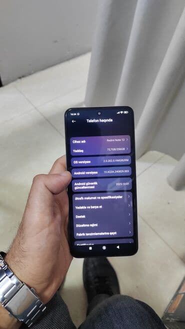 Mətbəx texnikası: Redmi Note 12, 256 GB, rəng - Mavi, Barmaq izi — 7