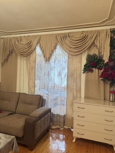 uşaq otağı üçün pərdələr: Klassik tərz pərdə dəsti - Rəng: bej/şampan tonları - Komplekt: qalın — 1