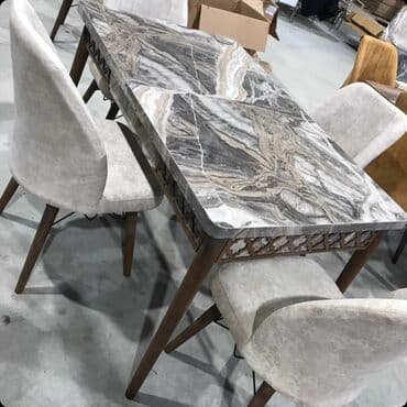 mətbəx stol: Mətbəx üçün, Yeni, Açılan, Dördbucaq masa, 4 stul — 2