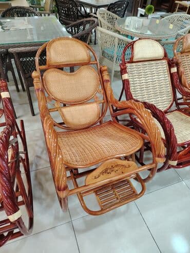 деревянные кресла качалки: Kreslo kaçalka Yüksək keyfiyyətli babuk ağacindan hazirlanmiş — 4