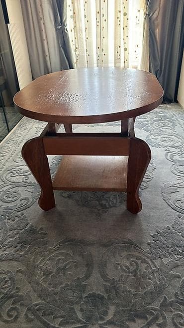 Oval masa, Açılan, Təkərsiz, Taxta, Zəmanətsiz