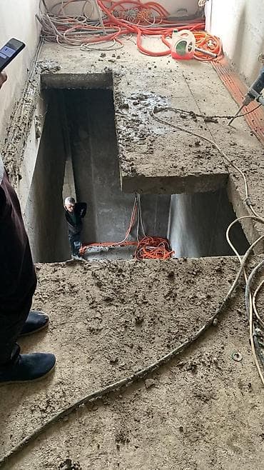 hamam qapıları: Beton divarlarda qapı və pəncərə boşluqlarının kəsilməsi xidməti - — 8