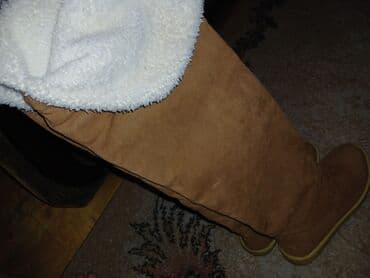 nabuk sapaskiler: Qadınlar üçün uzun qış çəkmələri - Rəng: karamel/qəhvəyi - — 2