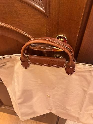 deri çanta: Bej rəngli böyük ölçülü tote/aller-retour tipli çanta - Rəng: açıq — 7