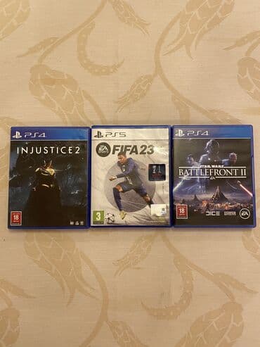 Ps5/Ps4 oyun diskleri Injustice 2 - 19 azn Fifa 23 - 19 azn