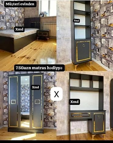 usag maneji: Uşaq/yeniyetmə otağı üçün tam dəst mebel: - Tək nəfərlik çarpayı – — 1