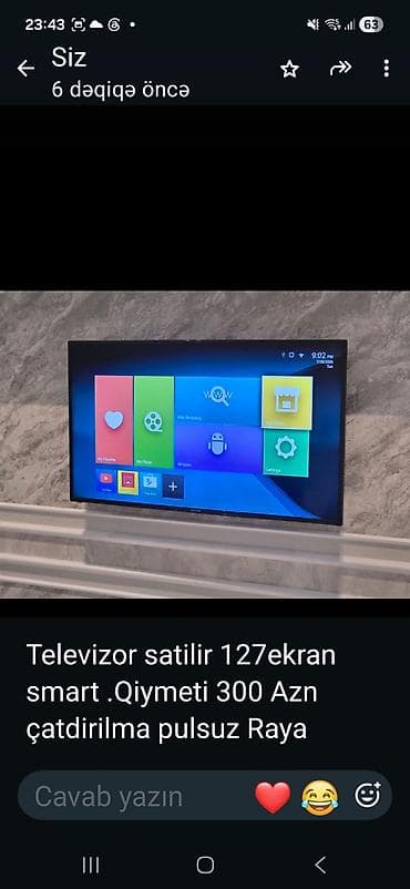 Smart televizor – 127 sm (50") ekran. Xüsusiyyətlər: - Smart TV