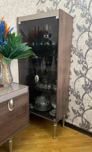 Kabrolar: Qonaq otağı mebel dəsti - Rəng və üslub: Tünd qəhvəyi taxta — 2