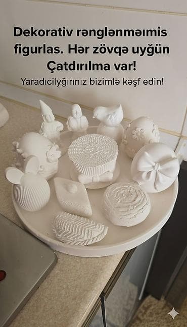 Güzgülər: Fiqur, Gips, rəng - Ağ — 7