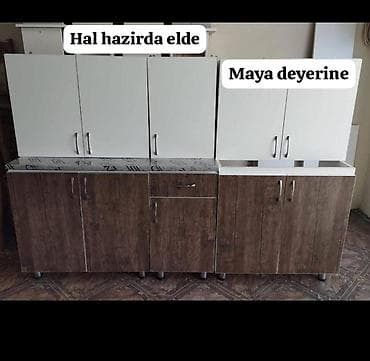 Mətbəx mebel dəsti - Üst hissə: 4 ədəd asma dolab, ağ rəngli qapılar lalafo.az -da Mətbəx mebel dəsti - Üst hissə: 4 ədəd asma dolab, ağ rəngli qapılar