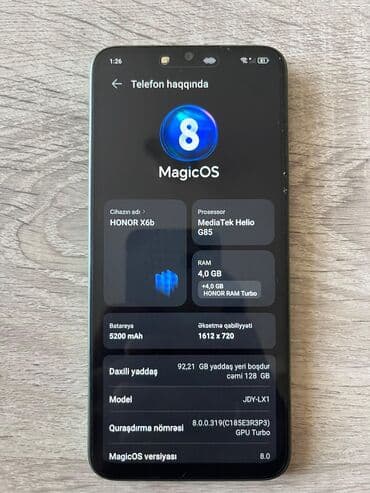 honor x9b qiyməti: Honor X6b, 128 GB, rəng - Yaşıl, Sensor — 5