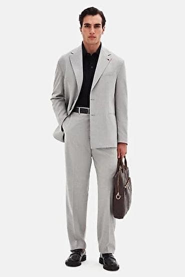 deri pencek: DS Damat TWN Relaxed Fit kostyum - Rəng: açıq boz - Ölçü: 54 (relaxed — 1