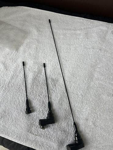 maşın antenası: Telsiz üçün çevirməli L‑şəkilli UHF/VHF antena dəsti - 3 ədəd qara — 6