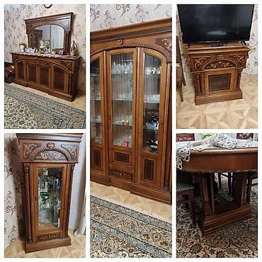 iyde agaci: Klassik üslubda yemək otağı dəsti,temiz qoz agaci,agirdi.30 ilin — 1