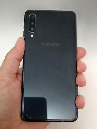 samsung c: Samsung Galaxy A7 2018, 64 GB, rəng - Boz, Barmaq izi — 2