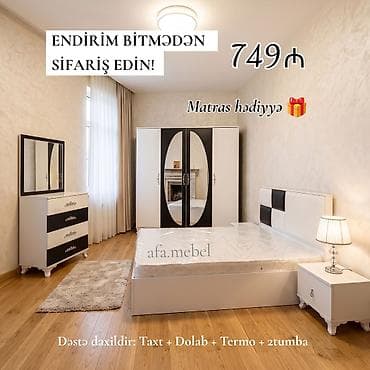 İkinəfərlik çarpayı, Dolab, Termo, 2 tumba, Yeni lalafo.az -da İkinəfərlik çarpayı, Dolab, Termo, 2 tumba, Yeni