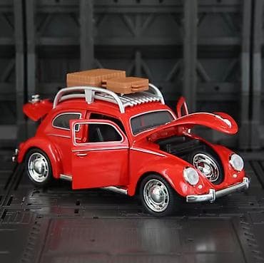 velosiped diskləri: Qırmızı klassik “Beetle” miniatür model avtomobil - Kolleksiya və — 1