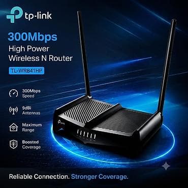 ucuz modemler: TP-Link TL-WR841HP – 300Mbps High Power Wireless N Router - Sürət — 1