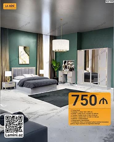 LA MINI Yataq Dəsti – Kod: 1935 Tərkibi və ölçülər: - Çarpayı: 1 — 1
