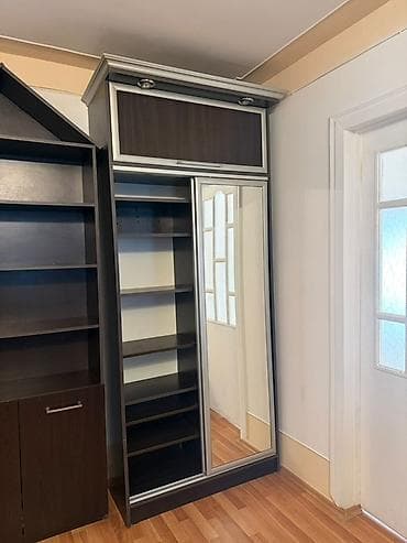 perla mebel dolablar: İşlənmiş, 2 qapılı, Güzgülü, Qəhvəyi, Digər material, Kupe, Düz dolab — 4