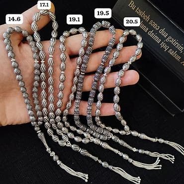 Aksesuarlar: Gümüş təsbeh kolleksiyası Qram- 9.5 AzN - Material: 925 ayar gümüş — 8