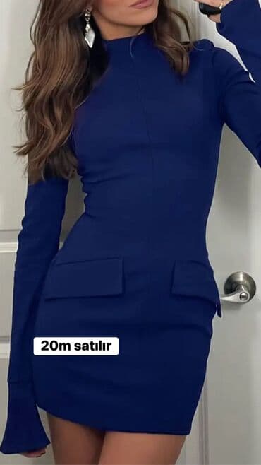 cortam 0,05 купить: Məhsul: Qadın geyimi – mini paltar - Rəng: Mavi - Ölçü: XXL - Model — 2