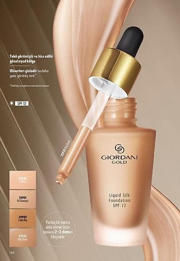 spf: Giordani Gold Liquid Silk Foundation SPF 12 - İpək kimi maye — 1