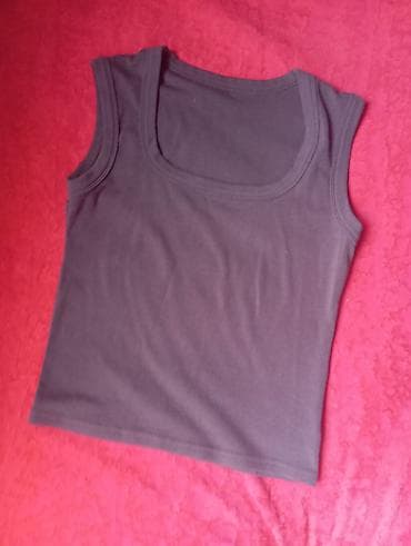 Qadın maykası – tünd boz rəng - Model: qolsuz, kvadrat formalı enli