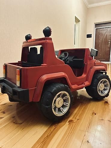 Детские электрокары: Uşaq elektrik maşını – off-road Jeep tərzi, qırmızı rəng BATAREKA — 2