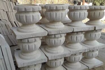 həyət üçün daşlar: Dekorativ daş güldanlar bağçalar, parklar, həyət sahələri və ya digər — 5