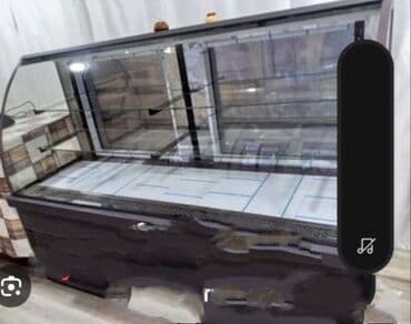 Şirniyyat/vitrin soyuducu vitrin - Ön və yanları temperli şüşə