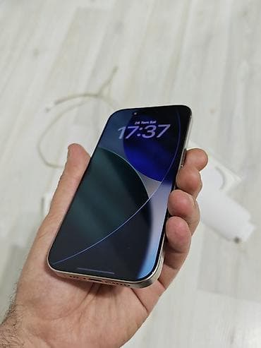IPhone 16 Pro, Natural Titanium, Barmaq izi, Simsiz şarj, Face ID