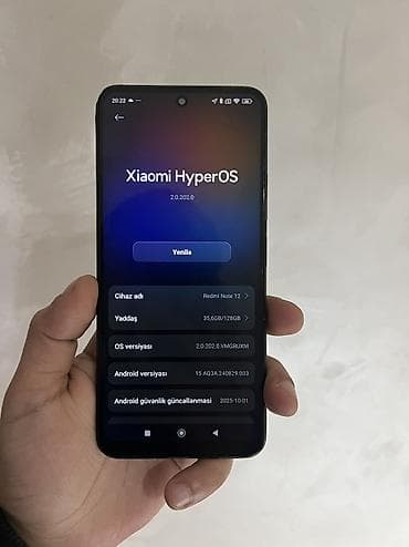 13 pro max case: Redmi Note 12, 128 GB, rəng - Göy, Face ID — 8