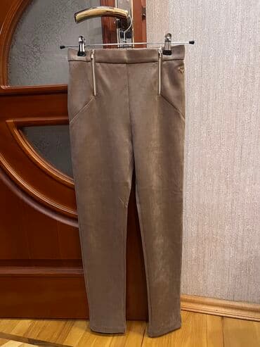 детские теплые лосины: Повседневные брюки, Для девочек, 9 - 10 лет — 1