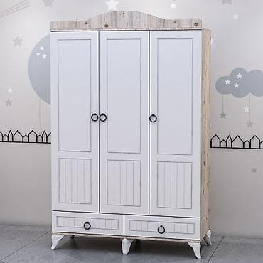 Yeni, 3 qapılı, Siyirməli, Ağ, Digər material, Açılan, Düz dolab — 3