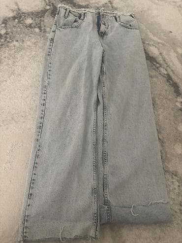 trapes salvar: Qadın üçün 3 cüt cins şalvar paketi - Tünd boz “mom/straight” kəsim — 4