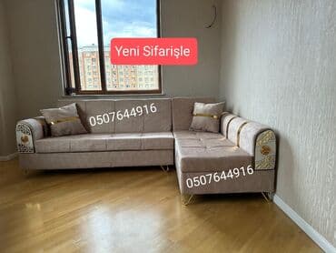 2ci el metbex mebel: Künc divan, Qonaq otağı üçün, Parça, Bazalı, Açılan, Kitab — 7