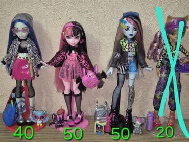 işlənmiş oyuncaqlar: Monster High kuklalar g3 Bütün kukla aksesuarları yerindədir, doll — 1