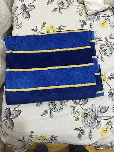 pambıq parça: Çimərlik rəng - Mavi Pambıq Dəsmal — 1