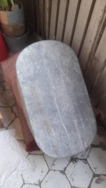 bağ əşyaları: Sinkli metal vanna – oval formalı, qalın divarlı, sinklənmiş — 1