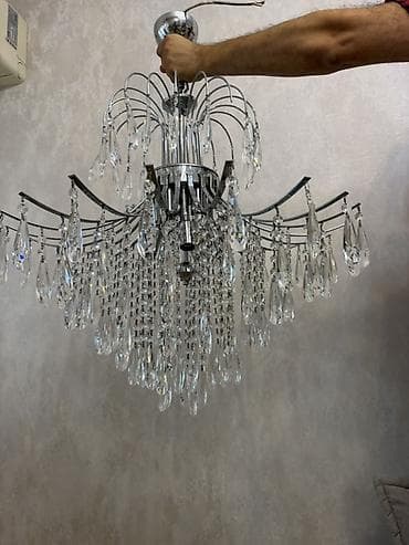 Çılçıraq, 10 və daha çox lampa, Xrustal — 6