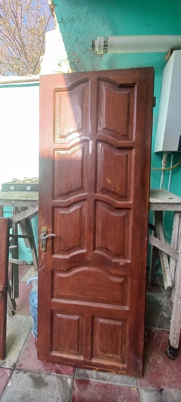 taxta otaq qapıları: Taxta otaq qapısı - Material: tam ağac (klassik qəhvəyi lak örtük) - — 2