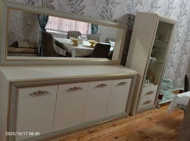 межкомнатные перегородки в баку: Qonaq otağı üçün, İşlənmiş, Açılmayan, Dördbucaq masa, 6 stul — 2